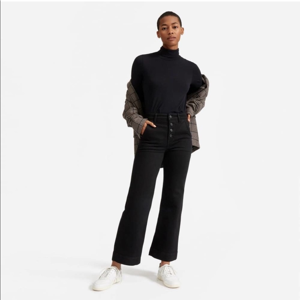 Everlane The Button Fly Wide Leg Jean 26